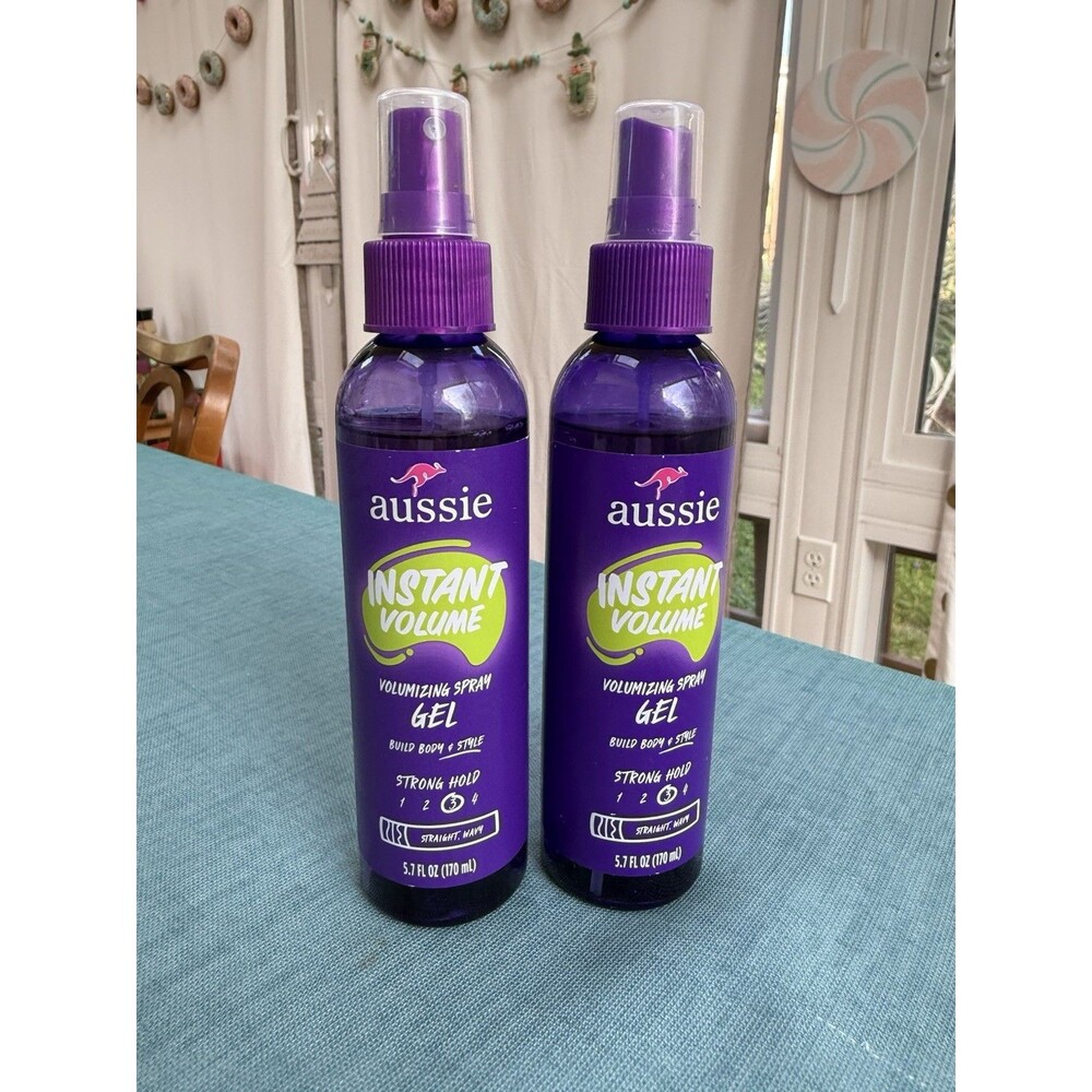 2 Aussie Instant Volume Volumizing Spray Gel for Wavy Hair and Straight Hair